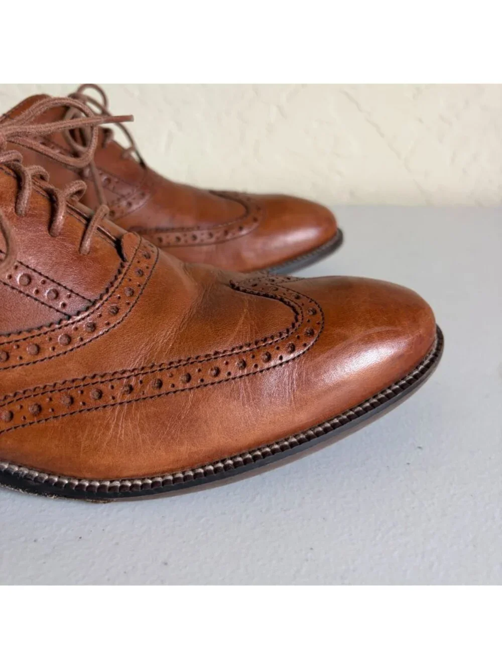 Cole Haan Williams Wingtip Oxford British Tan Men's US 8